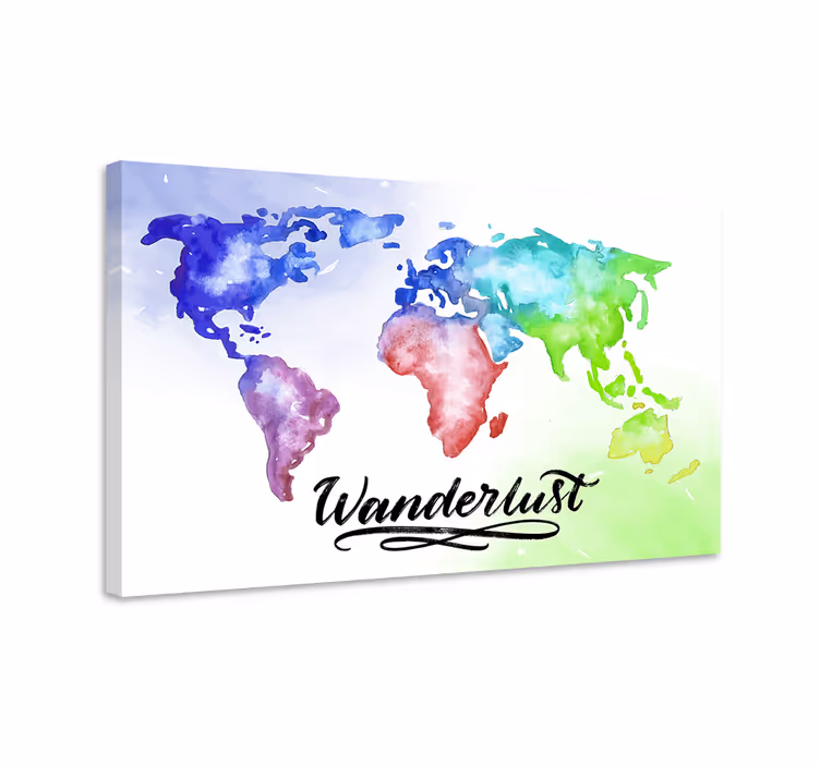 Obraz mapa sveta žiarivá globálna mapa - Tenstickers