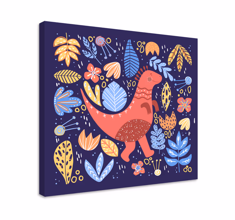 Dinosaurus obraz hravá ilustrácia dinosaura - Tenstickers