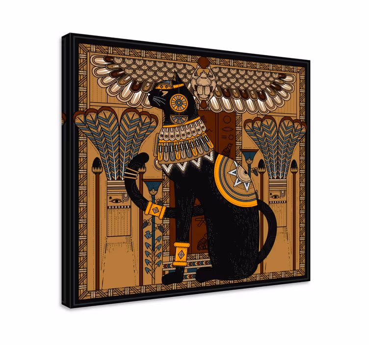 Egyptská mačka na plátne - Tenstickers