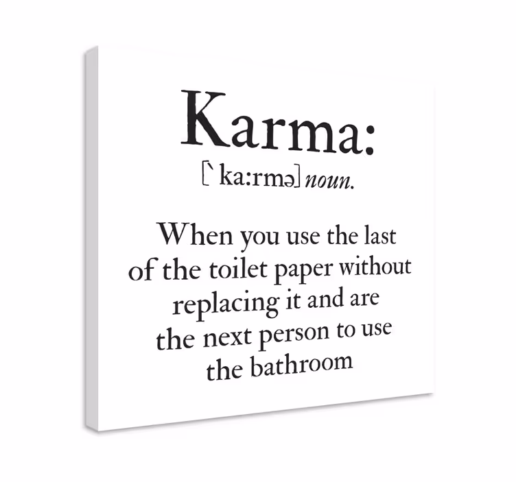 Kúpeľ zábava karma kúpeľňa plátno umenie - Tenstickers
