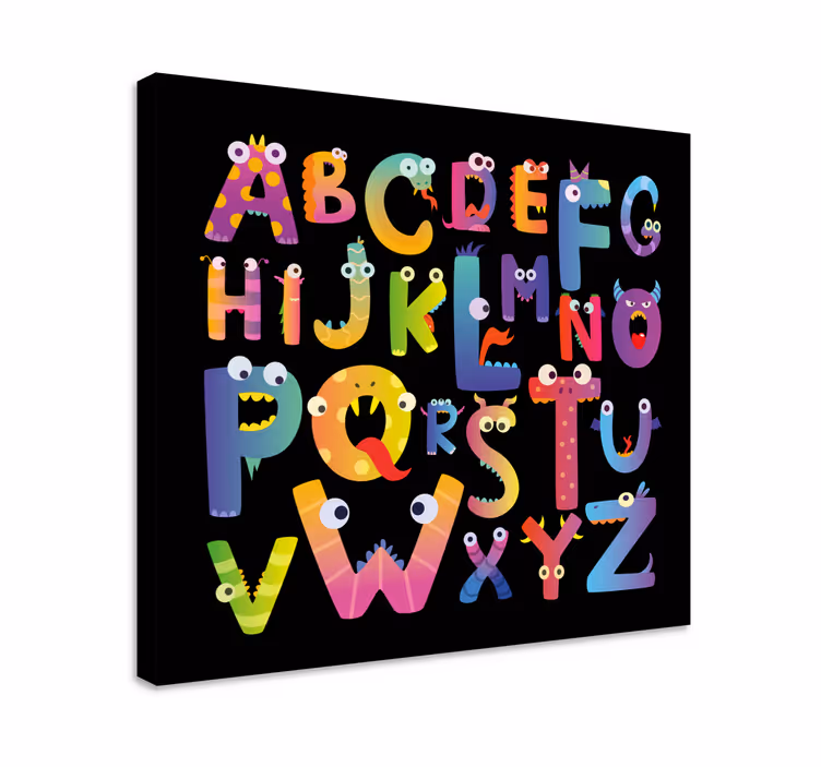 Potlače na plátne detskej abecedy - Tenstickers