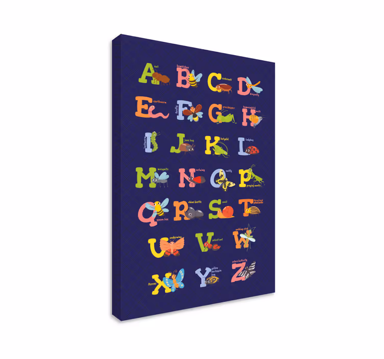 Anglická abeceda tlač na plátno - Tenstickers