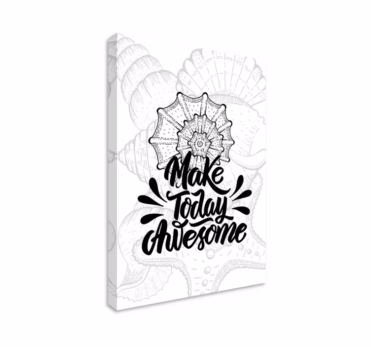 Morský život a mušle motivačné plátno - Tenstickers