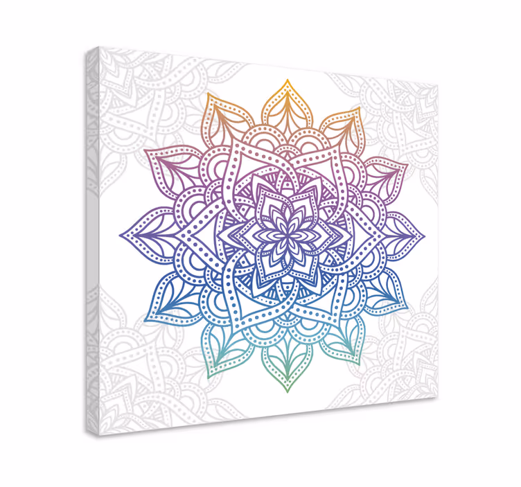 Farebný gradient mandala plátno umenie - Tenstickers