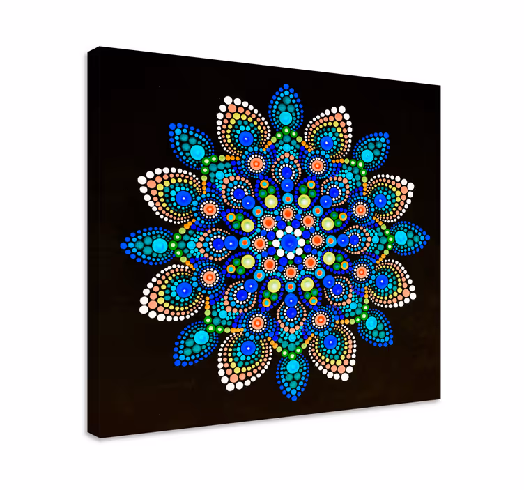Mandala farebné bodky mandala plátno umenie - Tenstickers