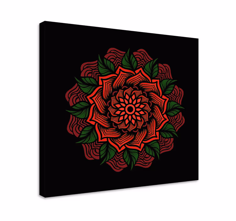 Obraz na stenu rastliny kvetinová mandala - Tenstickers