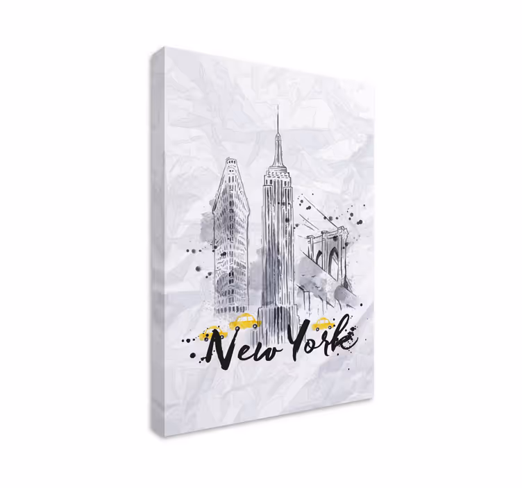 obraz mesto ilustrácie panorámy new yorku - Tenstickers