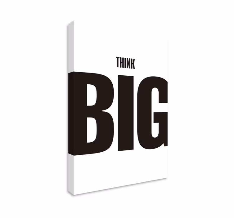 Motivačné kancelárske výtlačky „think big“ - Tenstickers