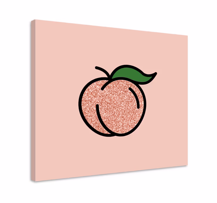 Trblietavé obrazy na stenu z broskyňového ovocia - Tenstickers