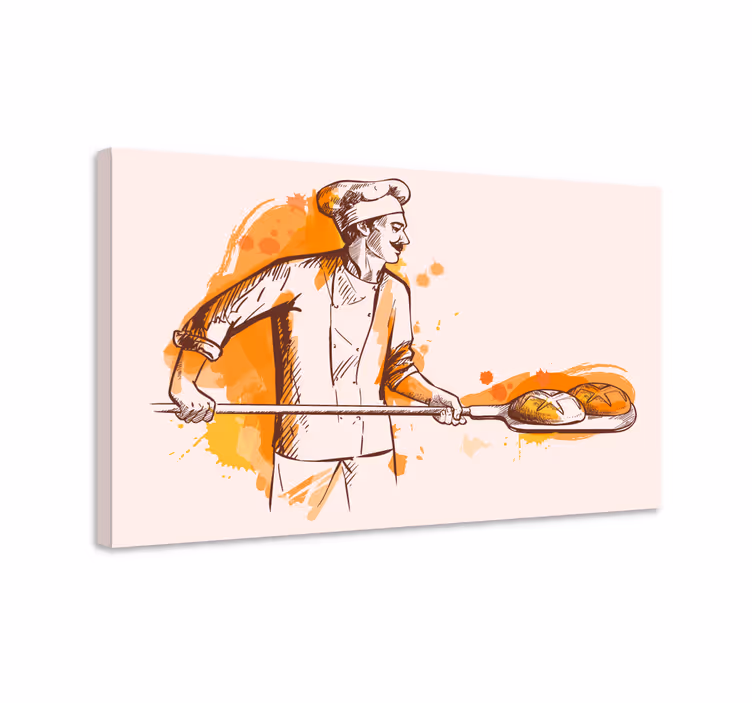 Vinobranie, kuchár, bar, canvas print - Tenstickers