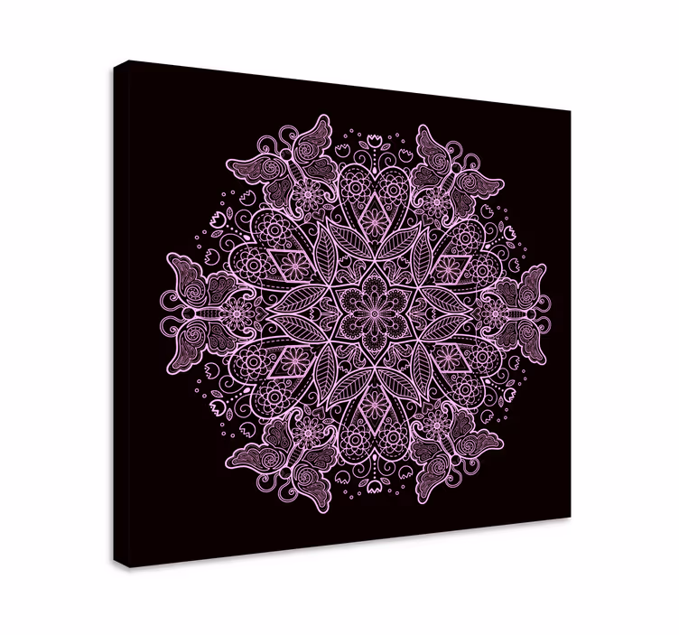 Motýľ mandala motýľ plátno stena umenie - Tenstickers