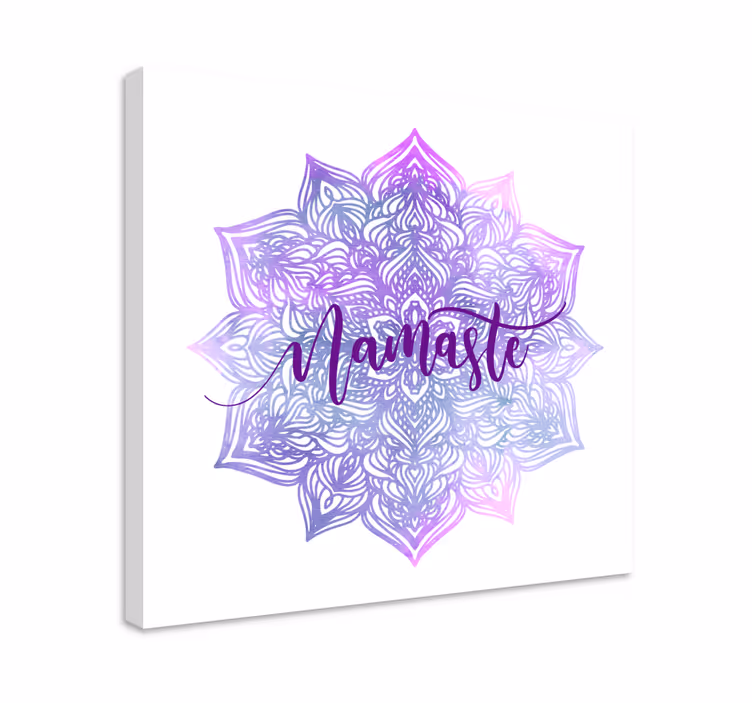 Fialová mandala namaste mandala plátno umenie - Tenstickers