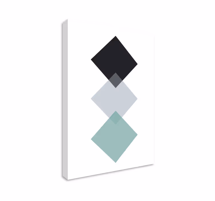 Obraz z geometrických tvarov naskladané diamanty - Tenstickers