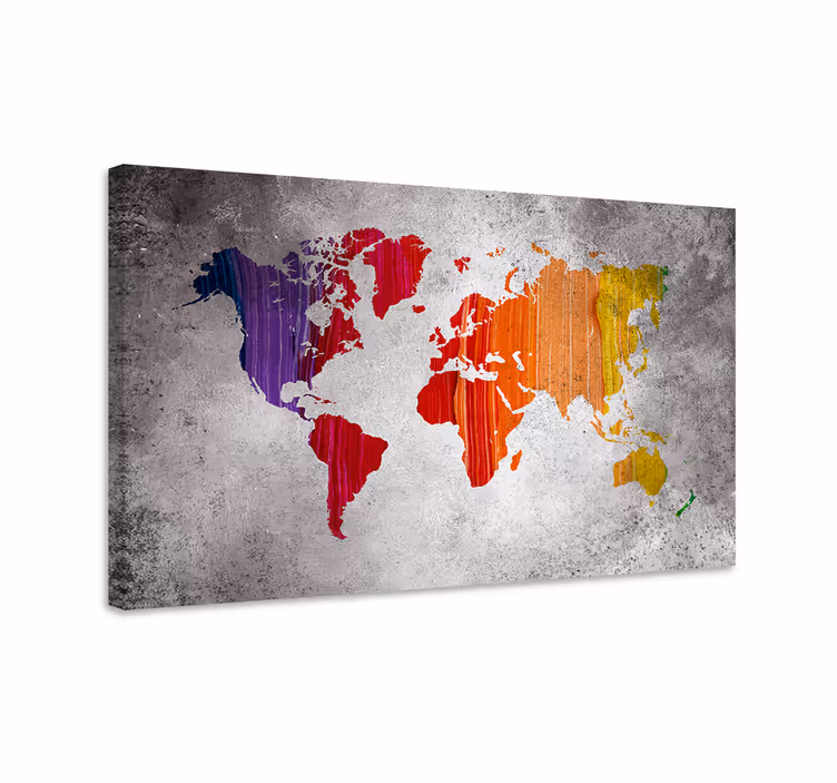 obraz mapa sveta pulzujúca abstraktná geografia - Tenstickers
