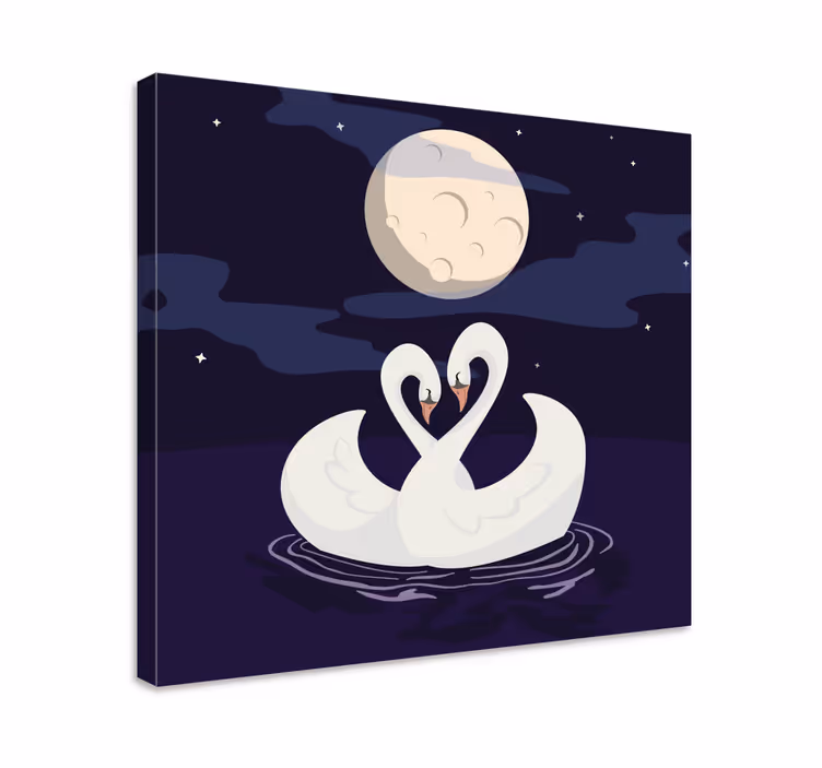 Krásne labute vtáčie obrazy na stenu umenie - Tenstickers