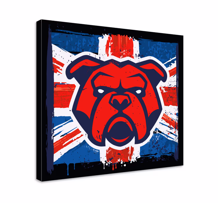 obraz psov buldog britská vlajka - Tenstickers
