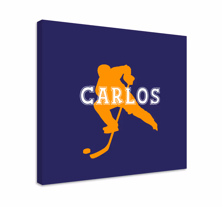 Personalizované hokejové oranžové obrazy na stenu - Tenstickers