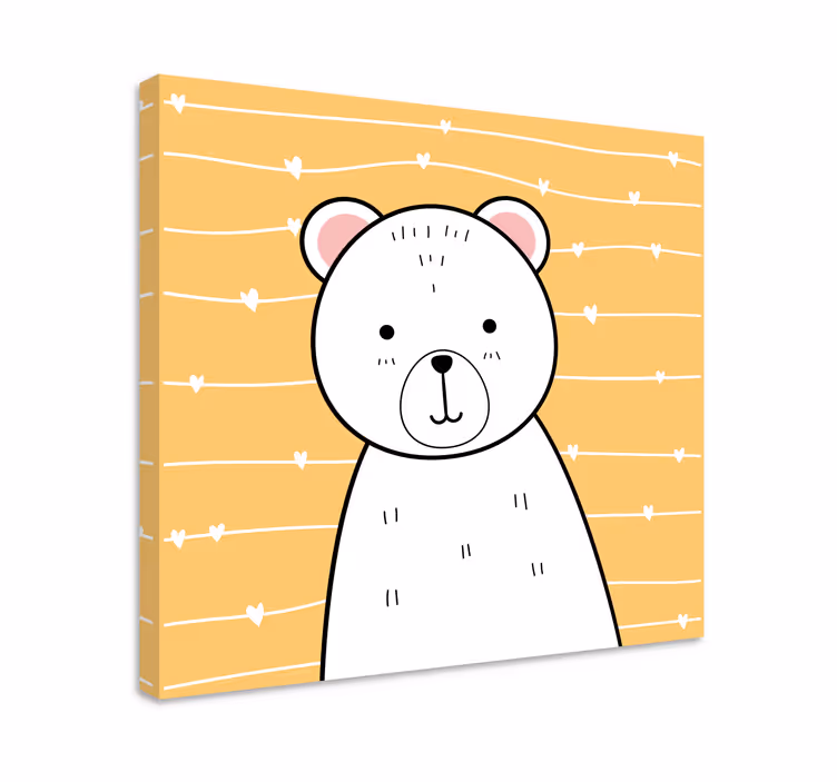 šťastné medvedie zvieracie obrazy na stenu - Tenstickers