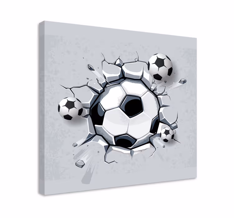 3d futbalové lopty na plátne - Tenstickers