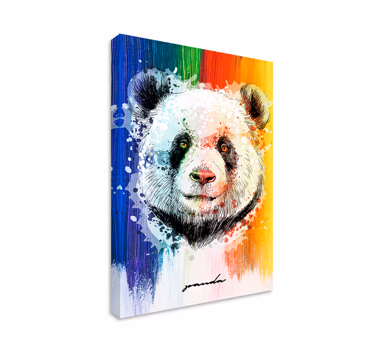 Obraz zvierat farebný portrét pandy - Tenstickers