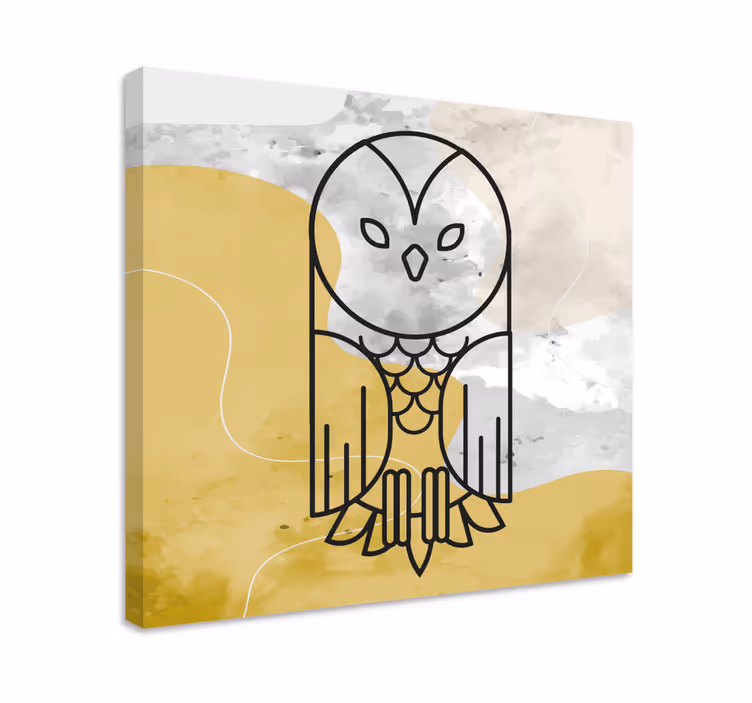 Obraz zvierat minimalistická silueta sovy - Tenstickers