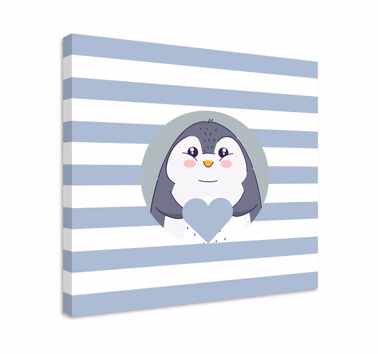 Detské kreslené obrazy na stenu tučniak pre škôlky - Tenstickers