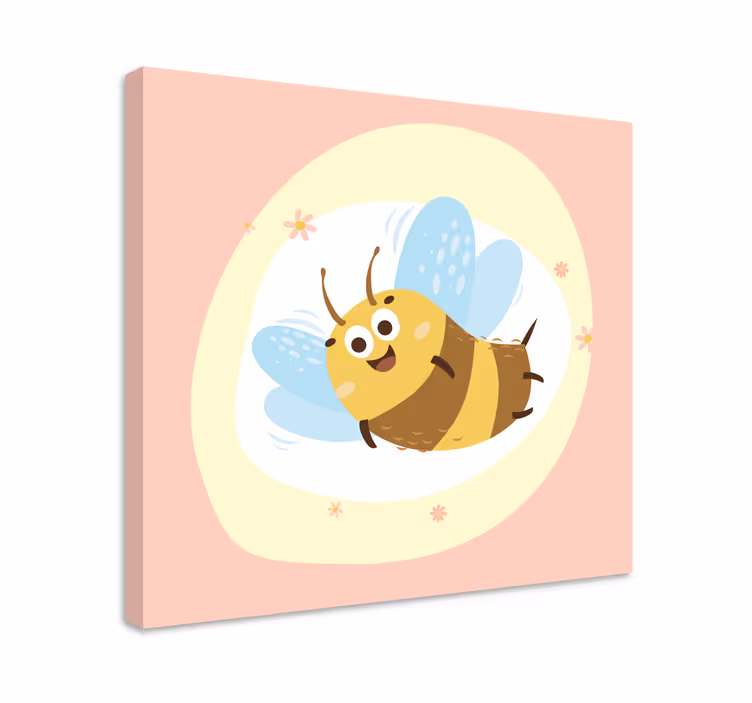 Roztomilé kreslené včielky veľké oči detské obrazy na stenu - Tenstickers