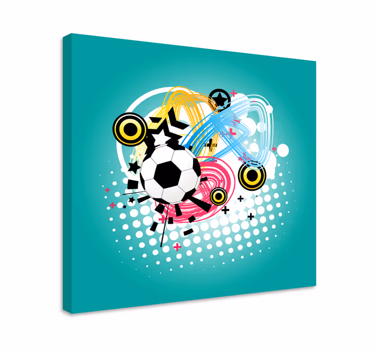 Obraz na stenu šport akcia s futbalovou loptou - Tenstickers