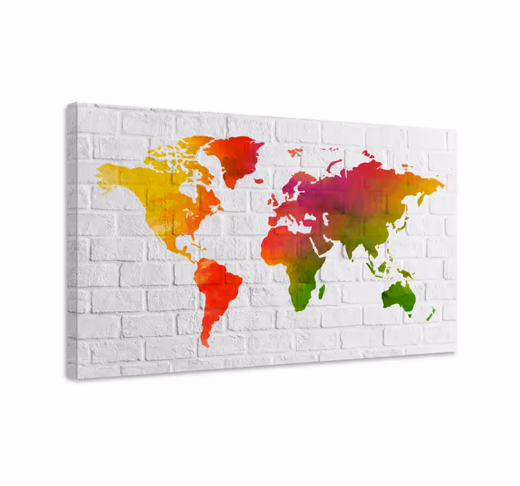 Obraz mapa sveta farebná mapa sveta - Tenstickers