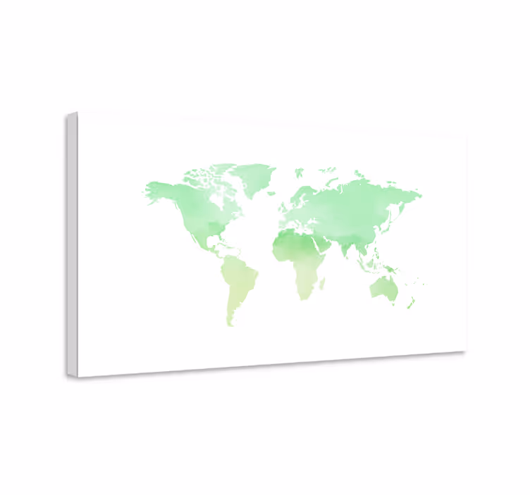 Obraz mapa sveta akvarelová mapa sveta - Tenstickers