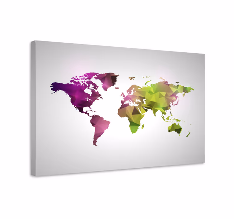 Obraz mapa sveta polygonálna mapa sveta - Tenstickers