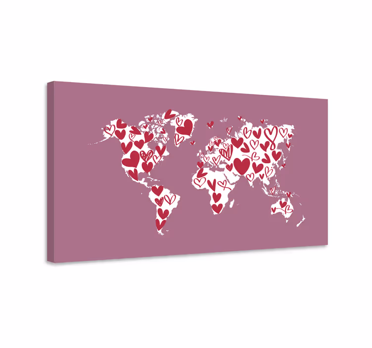 Obraz mapa sveta srdcia sveta - Tenstickers