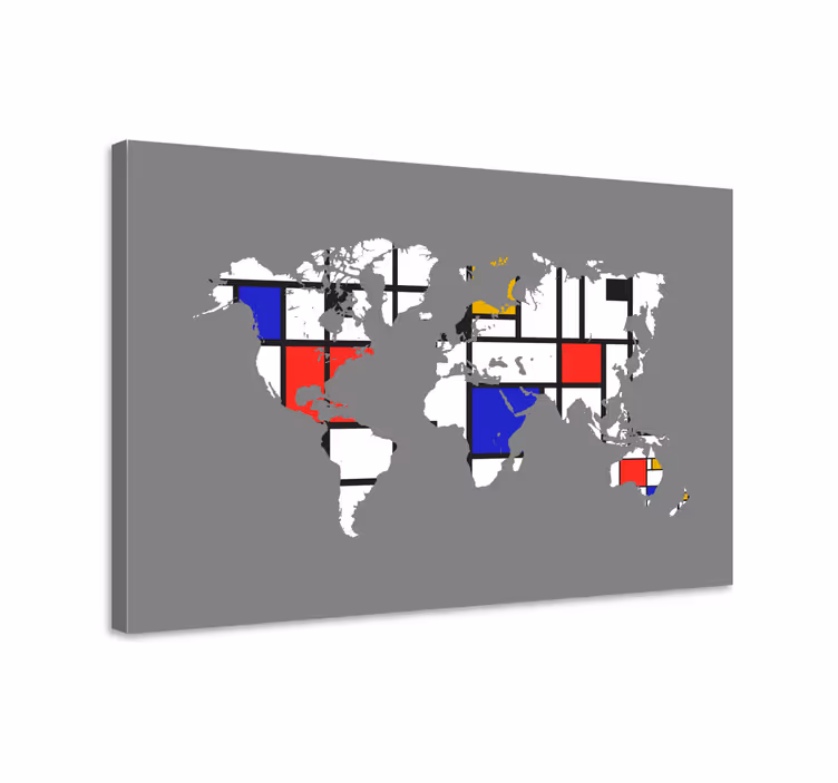 Obraz mapa sveta kompozícia sveta - Tenstickers