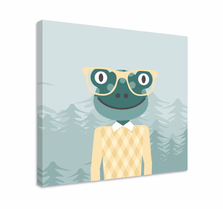 3d obraz na stenu štýlová žaba postava - Tenstickers