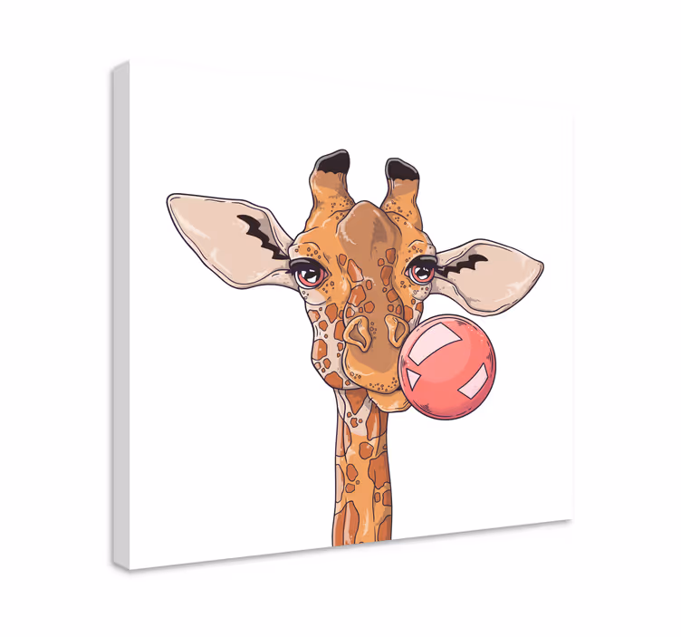 žirafa s potlačou zvieracích plátenov - Tenstickers