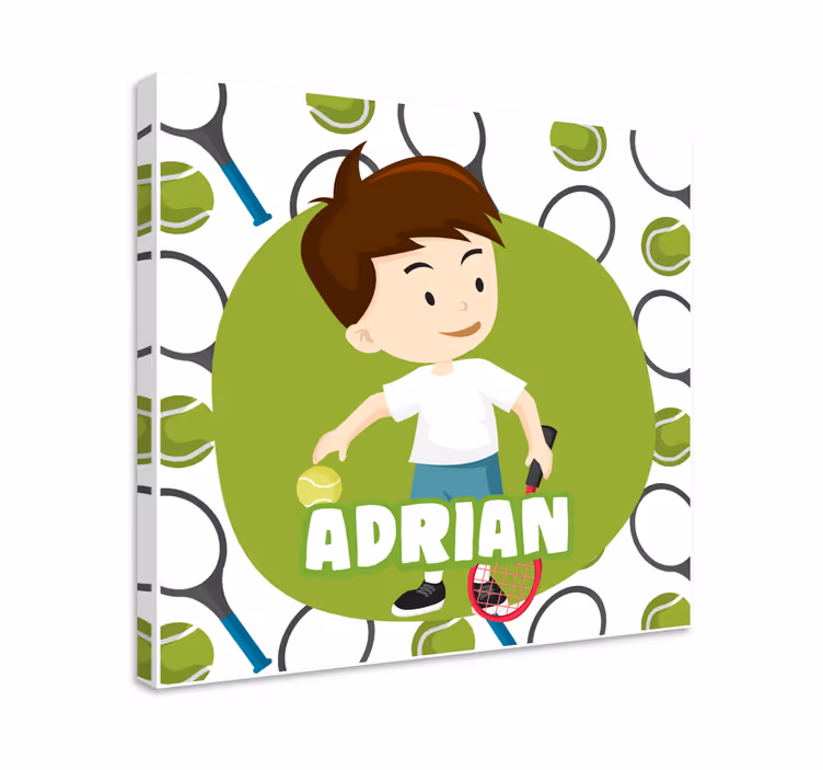 Detský obraz na stenu s personalizovanou tenisovou loptou - Tenstickers