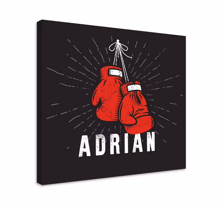 Boxerské rukavice s menom personalizované obrazy na stenu - Tenstickers