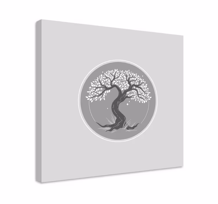 obraz strom štylizovaná silueta stromu - Tenstickers