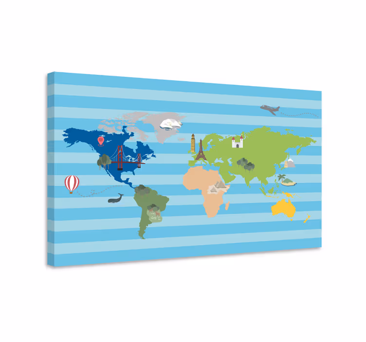 Obraz mapa sveta kreatívna globálna mapa - Tenstickers
