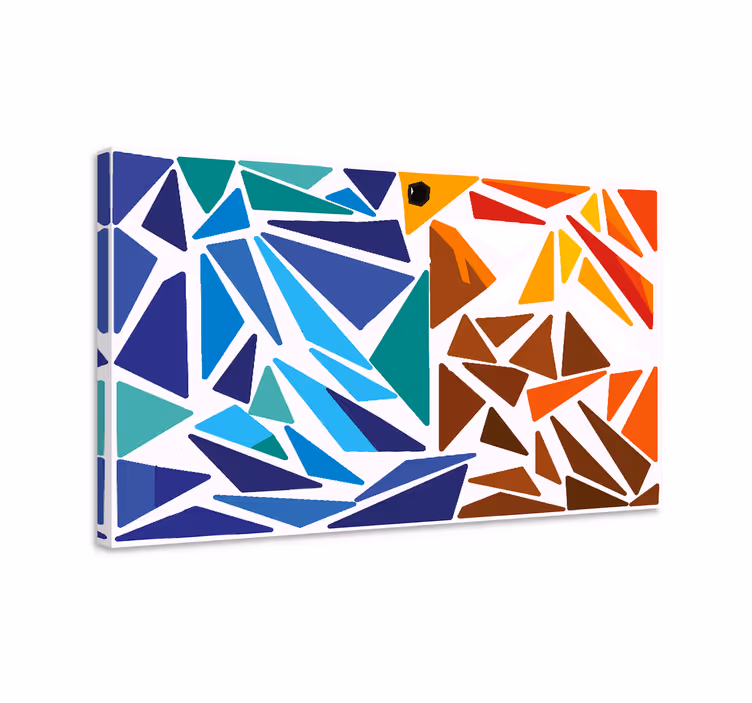 Obraz z geometrických tvarov abstraktná uhlová kompozícia - Tenstickers