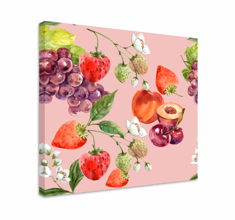 Kvety a hrozno ovocné obrazy na stenu - Tenstickers