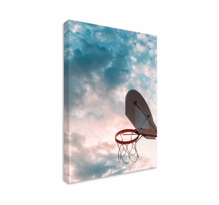Basketbalové ihrisko modré domáce plagáty - Tenstickers