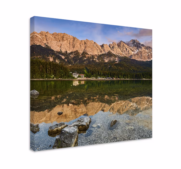 Obraz panoráma horské jazero s odrazom - Tenstickers