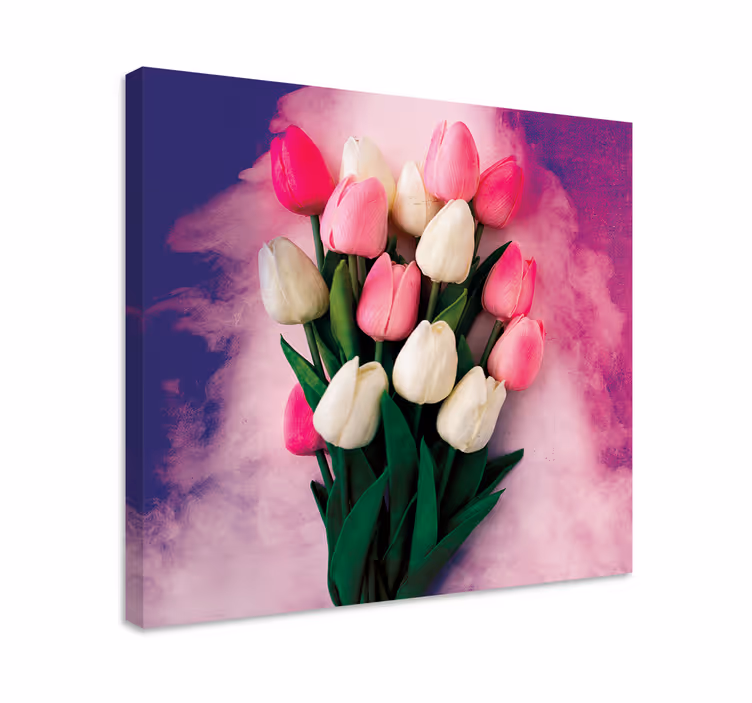 Farebné tulipány kvetinové obrazy na stenu - Tenstickers