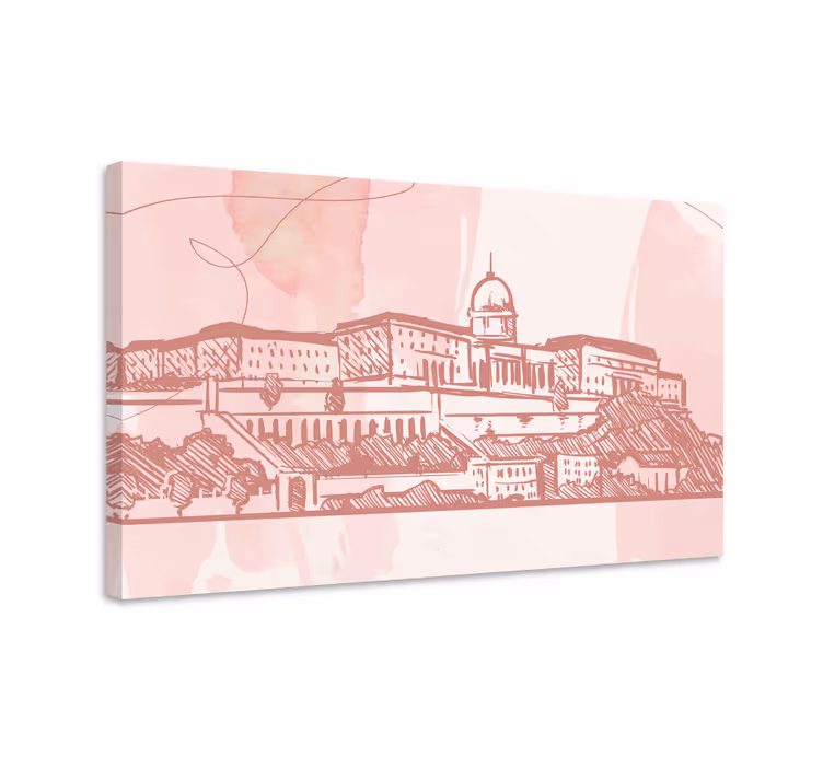 Obraz mesto historický obrys mesta - Tenstickers