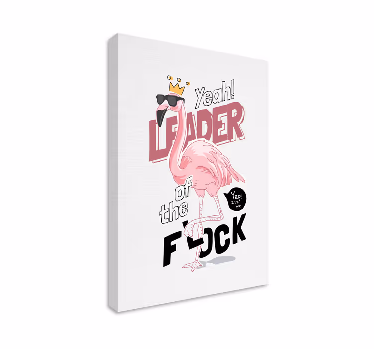 Plameniak vtipný citát dizajn zviera obrazy na stenu - Tenstickers