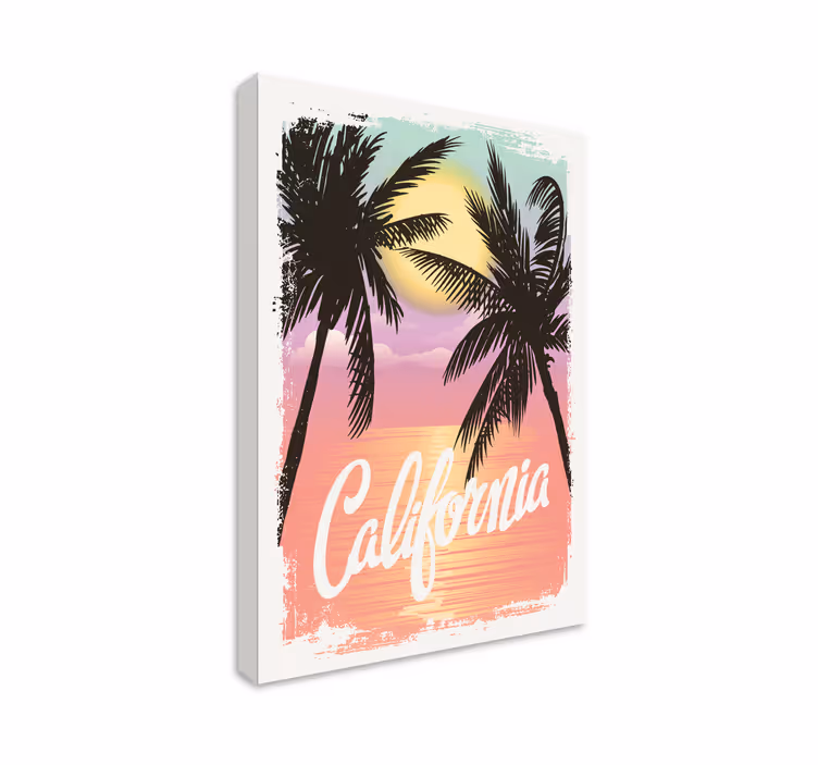 Kalifornia pláž typografia obrazy na stenu obrázky - Tenstickers