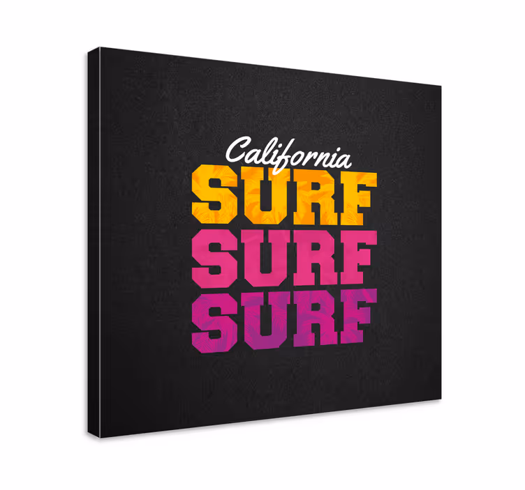 Kalifornia surf farebný dizajn obrazy na stenu obrázky - Tenstickers