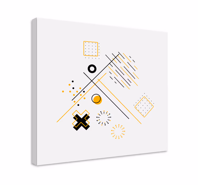 Obraz z geometrických tvarov nefiguratívne geometrické formy - Tenstickers