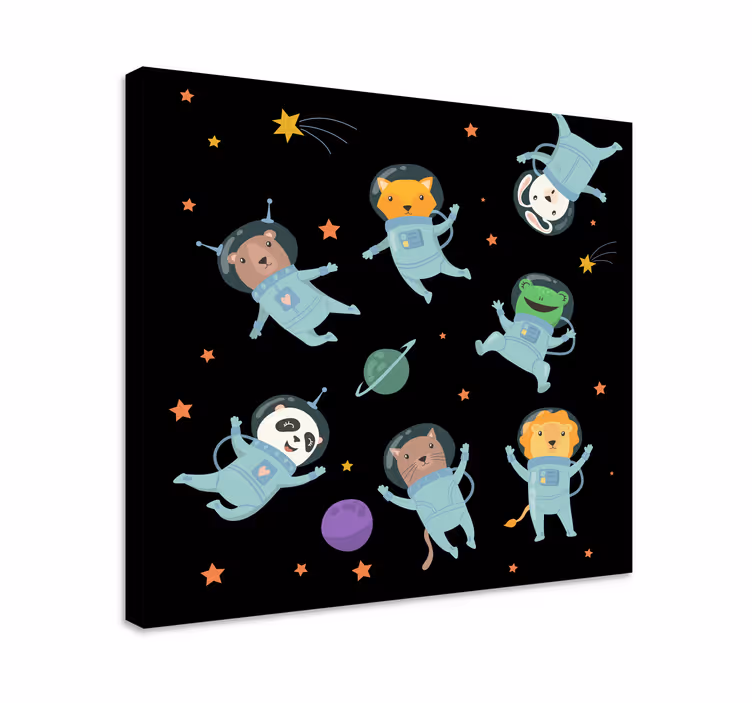 Obraz zvierat kozmické dobrodružstvo zvierat - Tenstickers